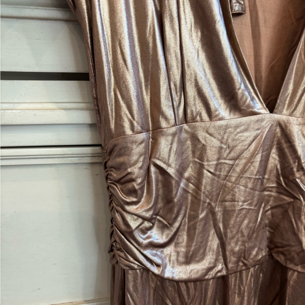 Gucci Metallic Bronze‎ Long-Sleeve Dress - Picture 8 of 12